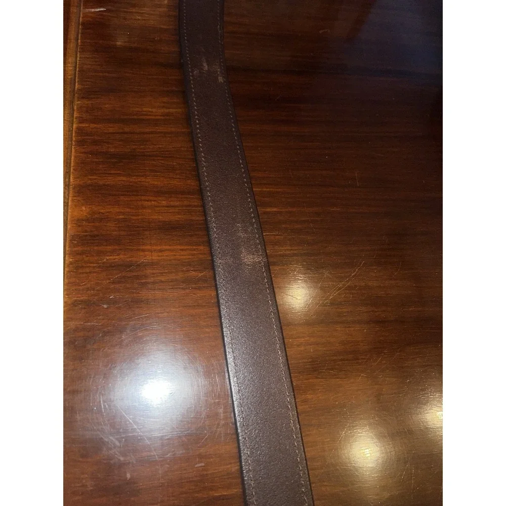 Carhartt Belt Mens Size 42 Brown Genuine Leather‎ Brass Buckle Workwear Classic